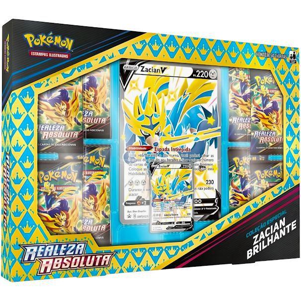 Pokémon EE12.5 Box Zacian E Zamazenta Realeza Absoluta Copag